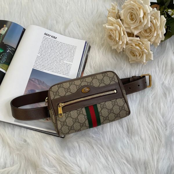 【12期0利率】【二手】GUCCI Ophidia  GG Supreme可拆式腰包 