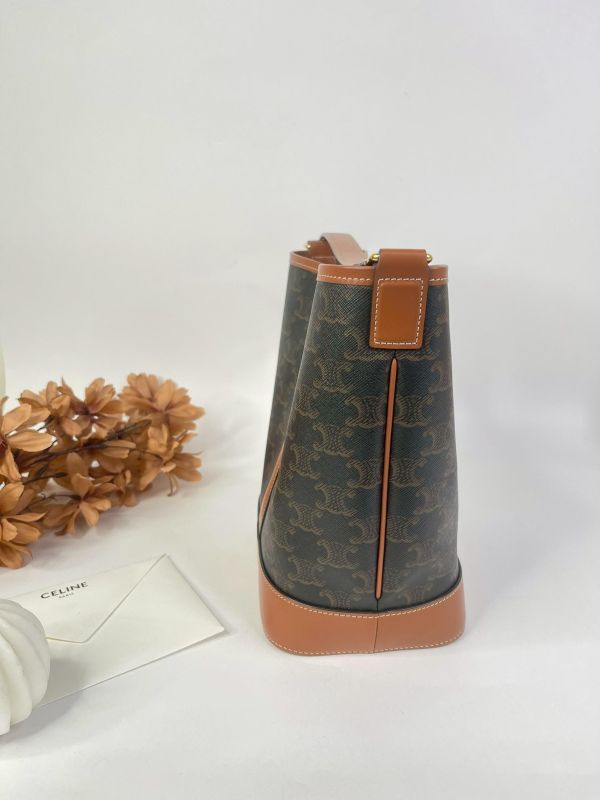 【95成新】CELINE TRIOMPHE老花小號水桶包 