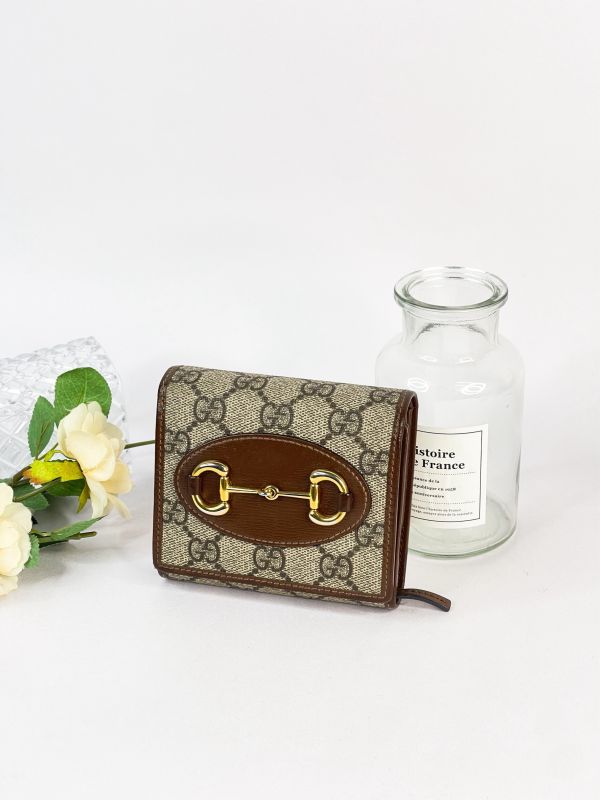 【95成新】GUCCI 1955 零錢袋對開短夾 