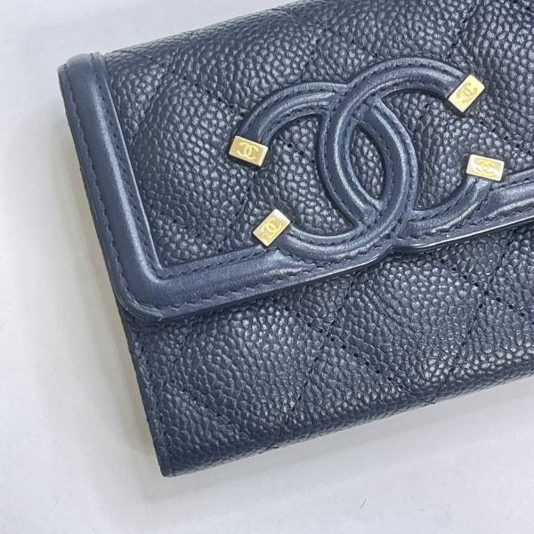 【12期0利率】CHANEL FILIGREE牛皮信封卡包【9成新】 