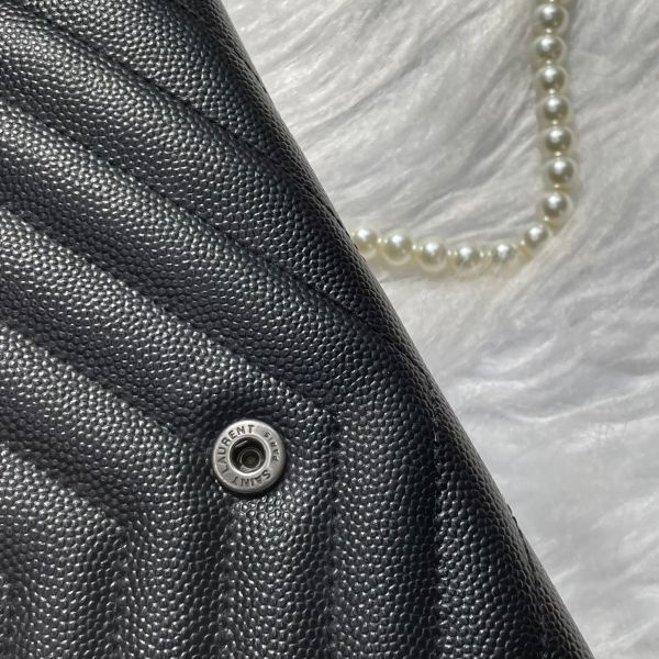 【12期0利率】YSL  MONOGRAM 魚子醬信封長夾【9成新】 