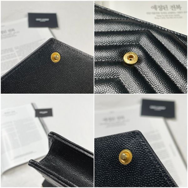【12期0利率】YSL WOC 魚子醬鍊包黑金 19.5CM【95成新】 
