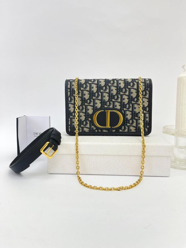 【95成新】DIOR 老花二合一腰包 