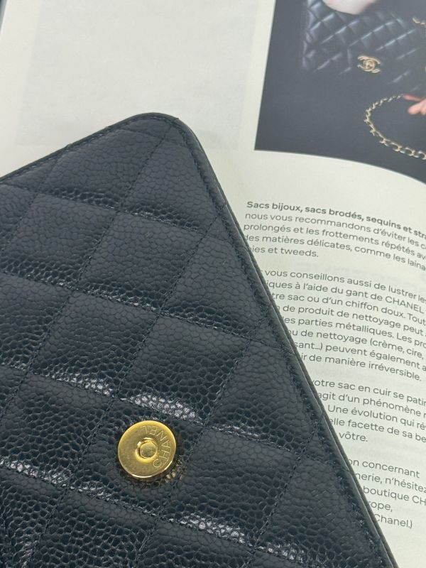 【分期0利率】CHANEL 魚子醬 WOC 黑金牛 【95成新】 