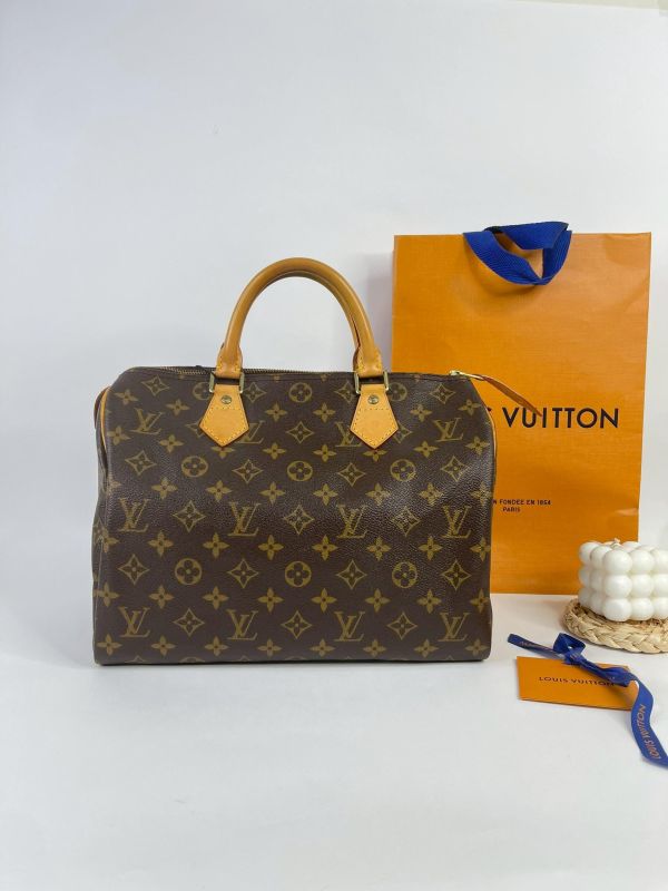 【85成新】LV SPEEDY 30 經典Monogram手提波士頓包 