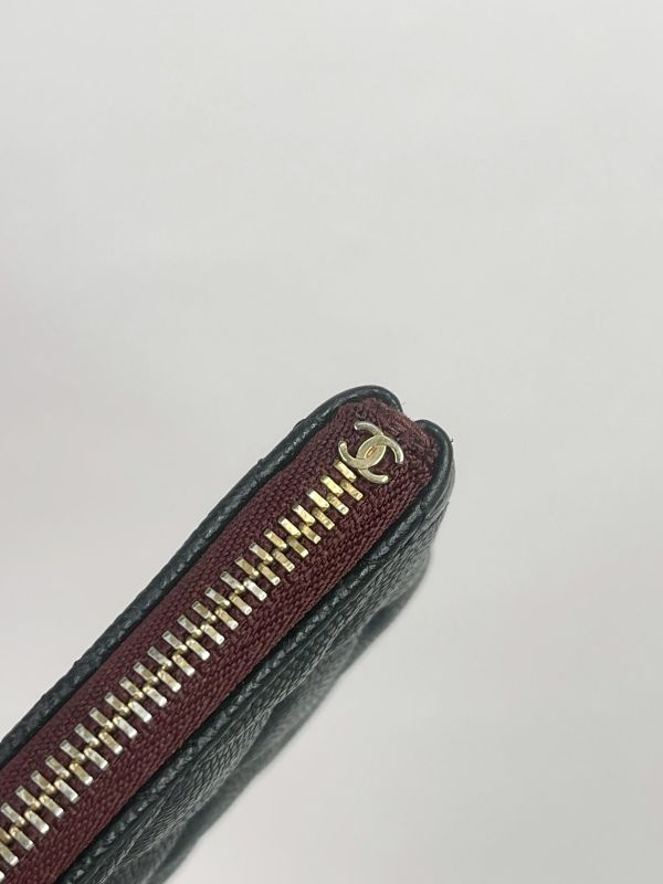 【95成新】Chanel 一字零錢包 淡金扣 