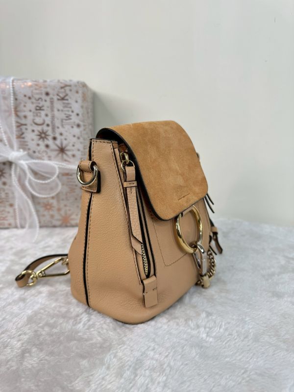 【9成新】CHLOE FAYE 迷你雙肩後背包 