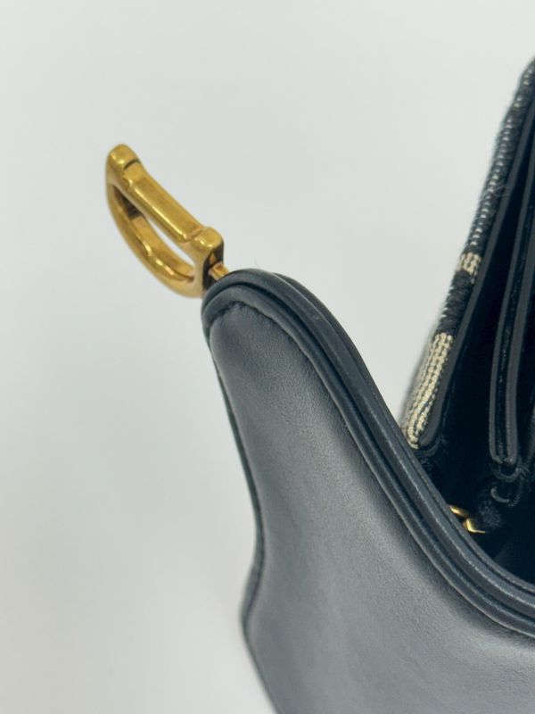 【9成新】Dior Saddle Lotus三折短夾 