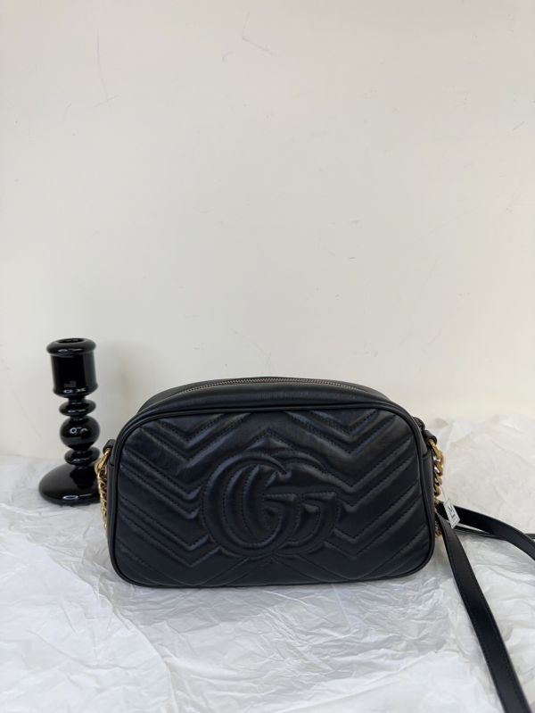 【12期0利率】GUCCI Marmont 相機包黑金【9成新】 