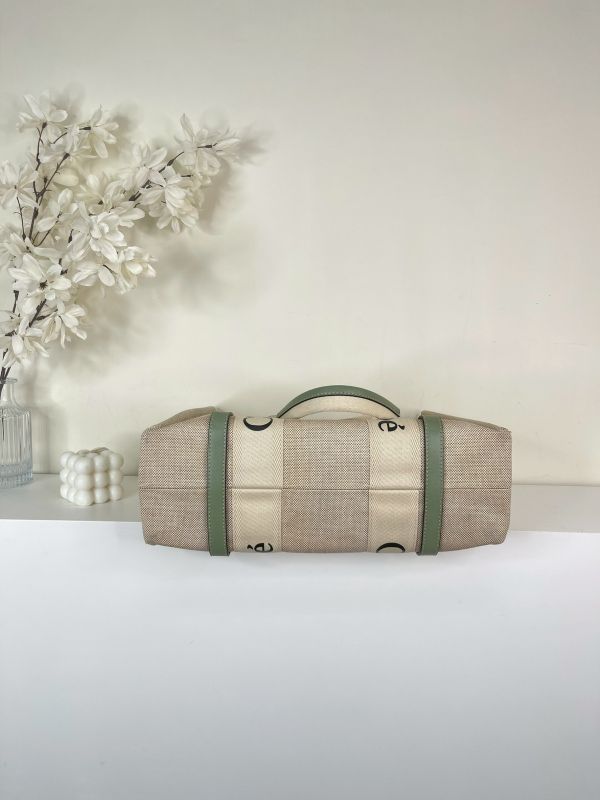 【分期0利率】Chloé 中號Woody Tote Bag 綠【85成新】 