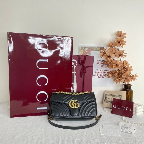 【12期0利率】GUCCI Marmont 小號肩背包【24年10月台灣購證】【99成新】 