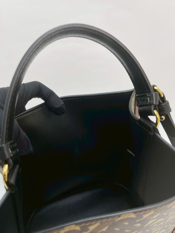 【9成新】BURBERRY PEGGY TB老花水桶包 小號 
