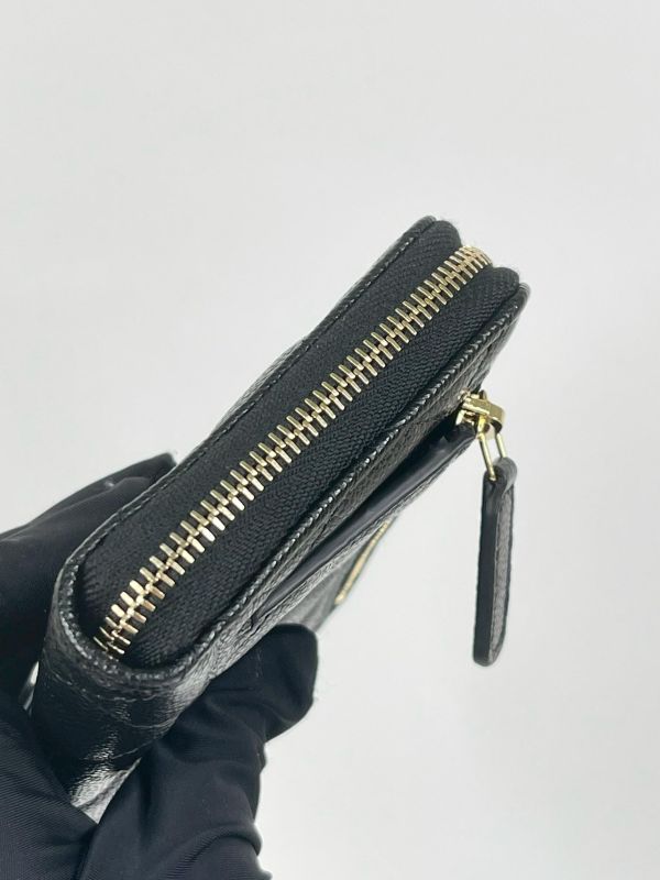 【全新品】CHANEL 魚子醬拉鍊對開短夾 