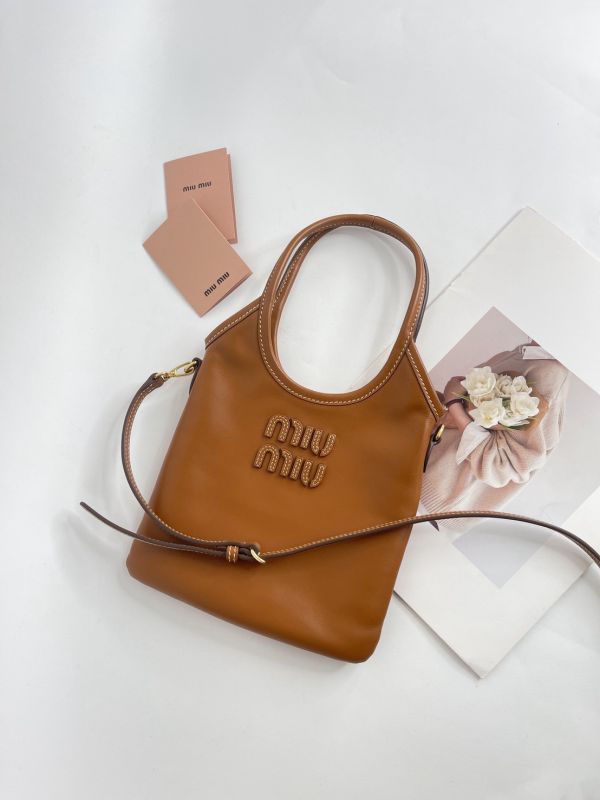 【95成新】MIUMIU IVY 皮革手提包 MINI 