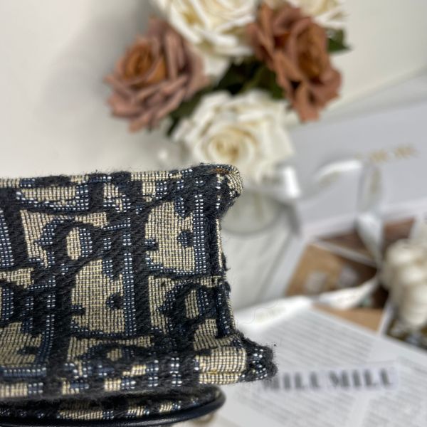 【9成新】【12期0利率】Dior Oblique 緹花Saddle鏈帶斜背包 