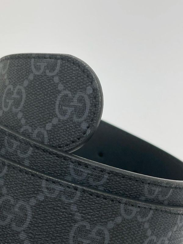 【95成新】GUCCI  Signature皮革皮帶 95CM 