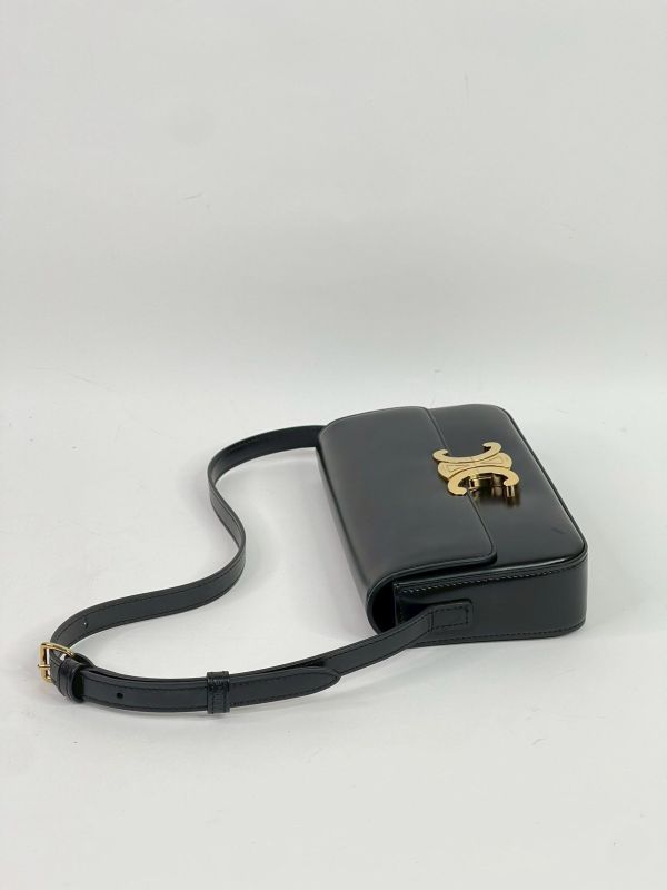 【9成新】CELINE 亮面牛皮革CLAUDE肩揹袋 