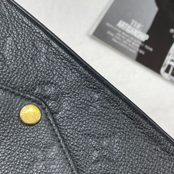 【12期0利率】LV 新款絨布三合一Félicie 皮革壓紋【95成新】 