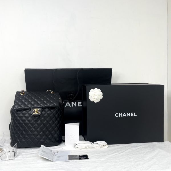 【12期0利率】CHANEL 菱格紋羊皮後背包【9成新】【現金價95000】 