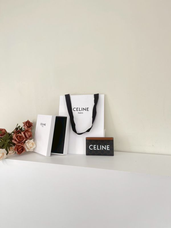 【分期0利率】CELINE 印花標誌印花卡片套【9成新】 