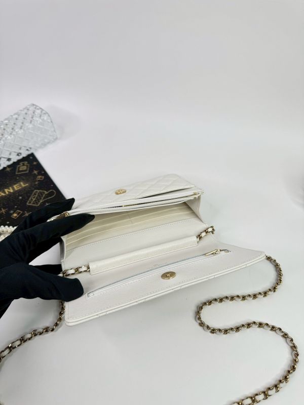 【分期0利率】CHANEL 魚子醬 WOC 白淡金 【95成新】 