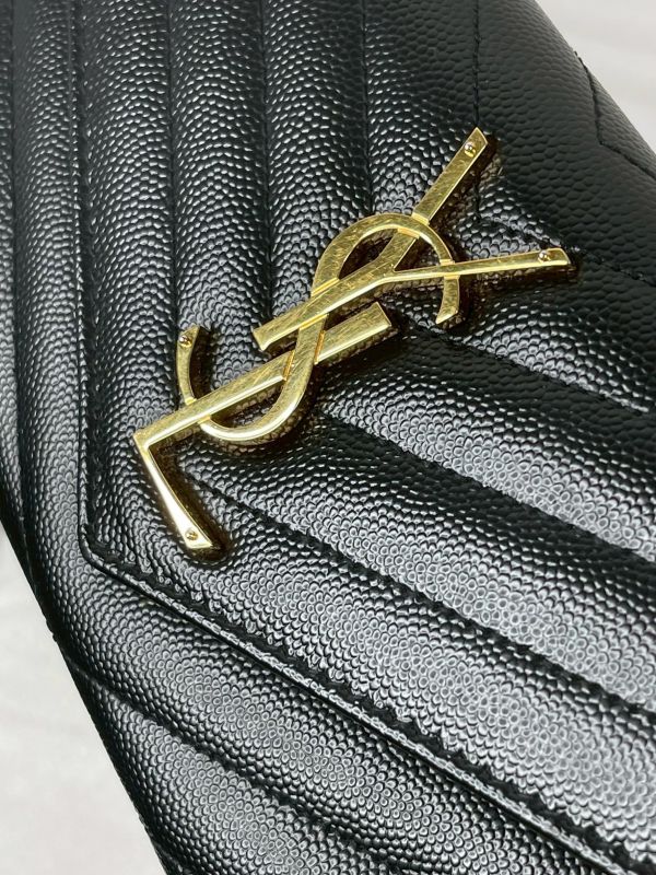 【95成新】YSL MONOGRAM 魚子醬信封長夾 