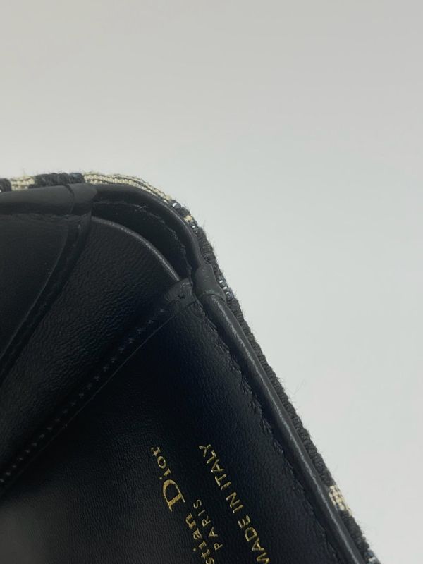 【閒置新品】DIOR SADDLE LOTUS 老花三折短夾 