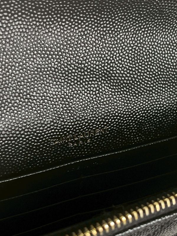 【分期0利率】YSL WOC 魚子醬鍊包黑金 19.5CM【95成新】 