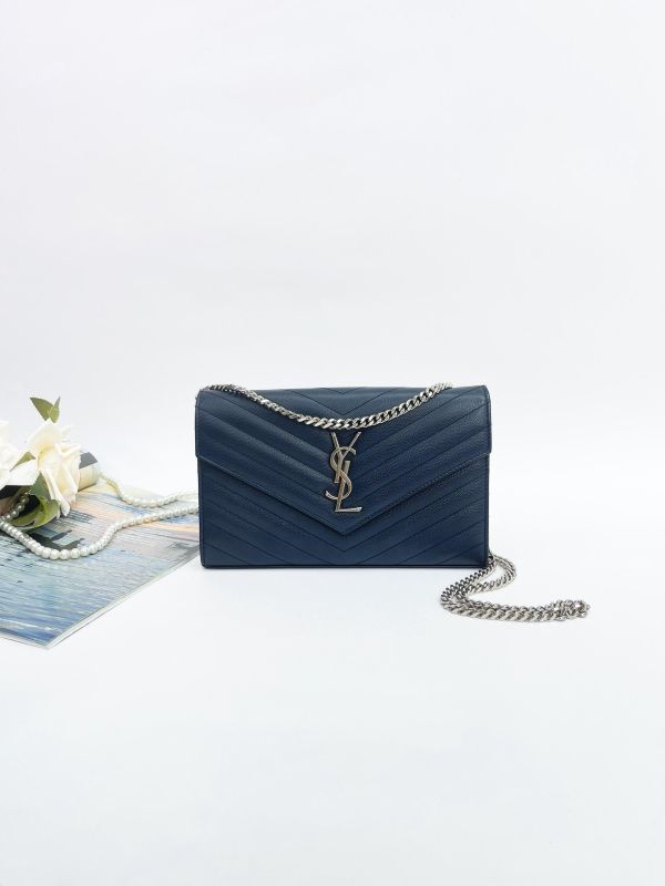 【9成新】YSL WOC 魚子醬鍊包 22.5CM 