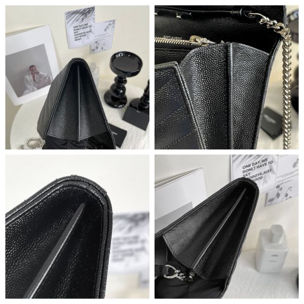 【12期0利率】YSL  魚子醬牛皮 22.5CM WOC斜背包【95成新】 