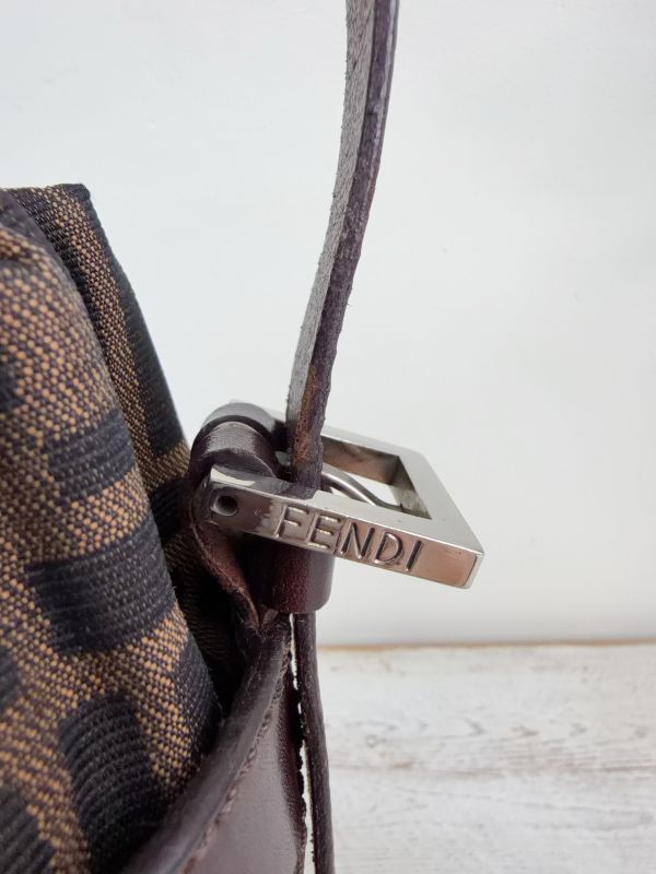 【9成新】FENDI Zucca 老花束口水桶包 