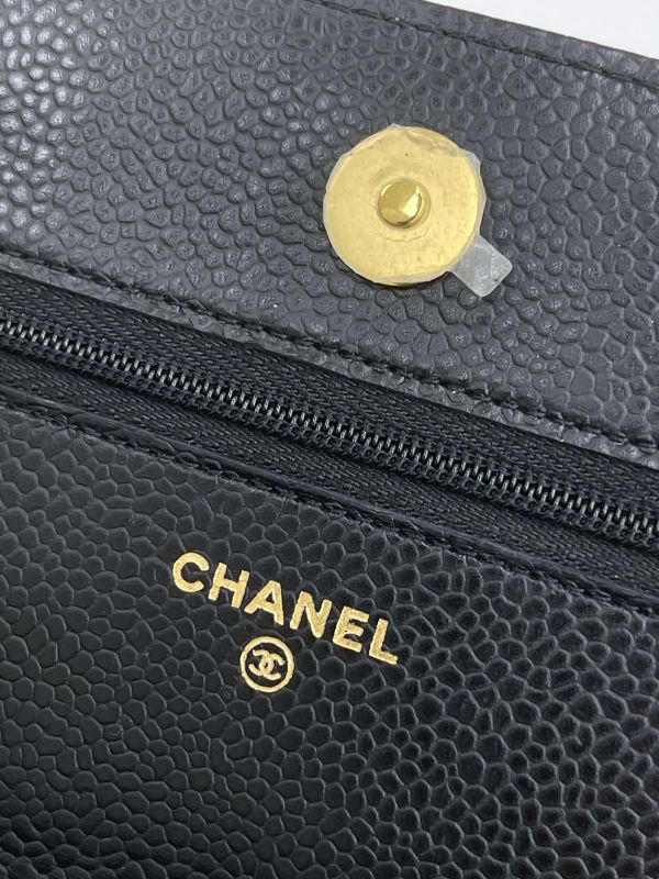 【99成新】CHANEL  WOC魚子醬金扣 
