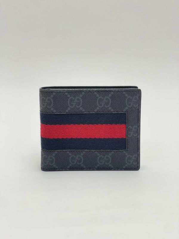 【9成新】GUCCI 織帶8卡短夾 