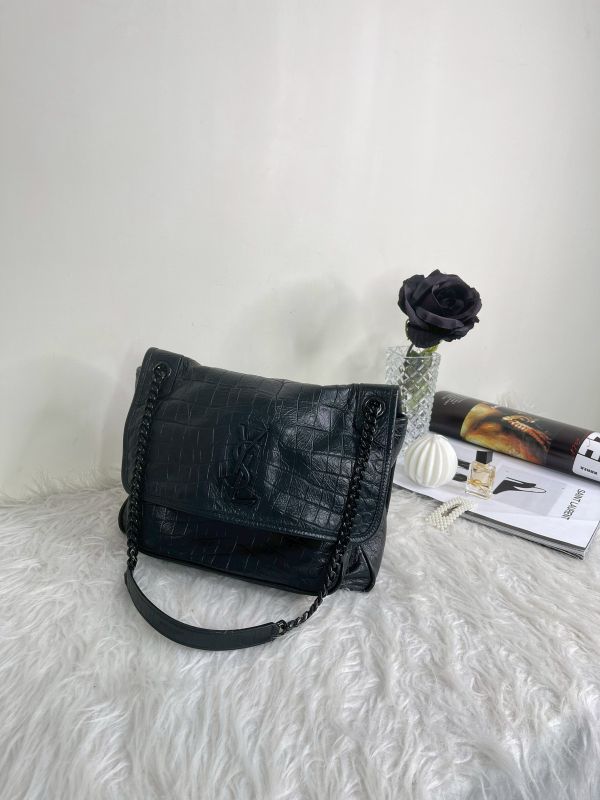 【分期0利率】YSL 鱷魚壓紋NIKI 中號【95成新】 