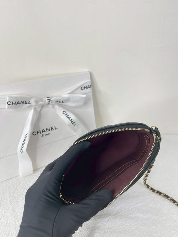 【99成新】CHANEL 24A 顆粒牛皮貝殼包 