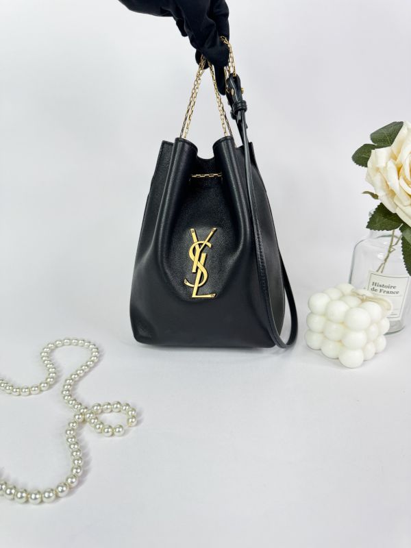 【分期0利率】YSL POCHON 小羊皮手袋【95成新】 