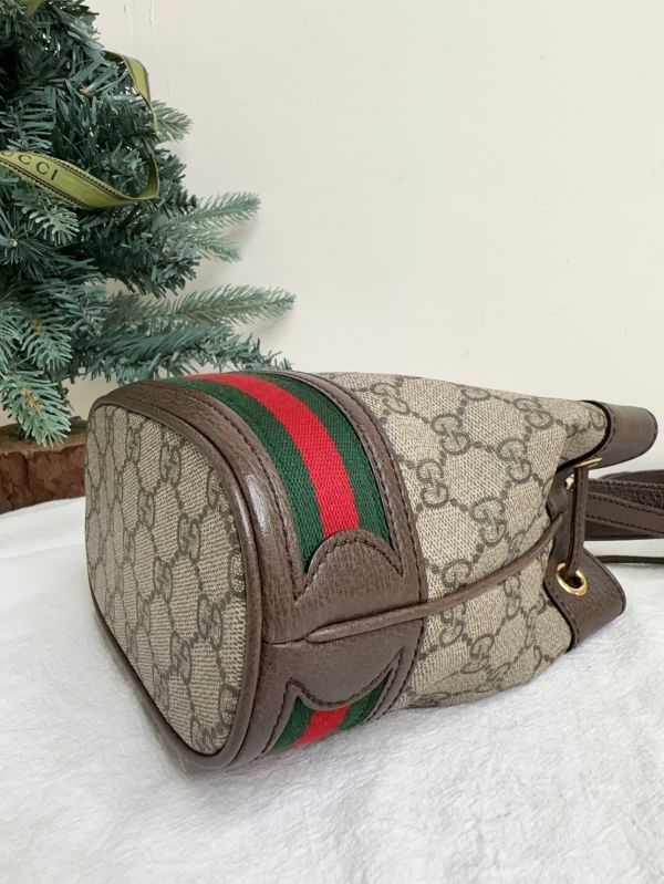 【12期0利率】GUCCI OPHIDIA GG 迷你水桶袋 【22年7月台灣購證】【95成新】 