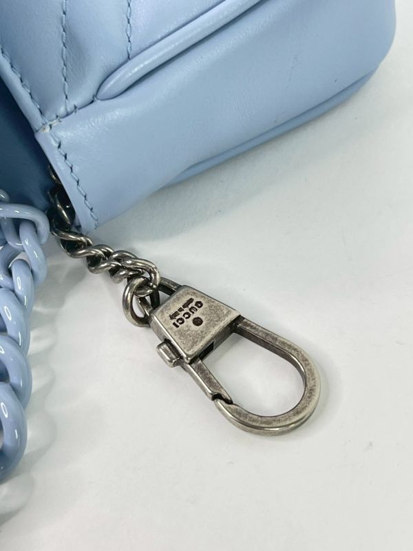 【95成新】GUCCI GG馬夢絎縫皮革鍊帶腰/肩背包 