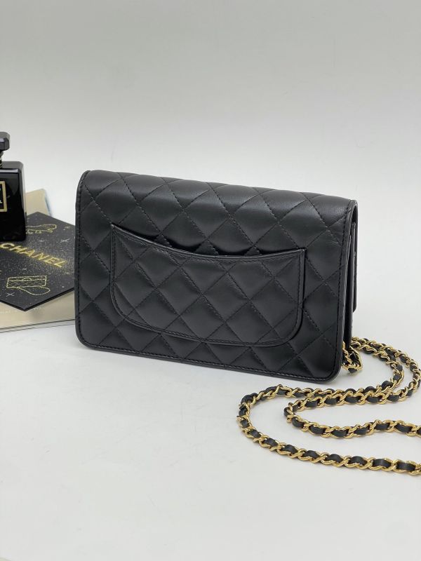 【99成新】CHANEL  WOC 羊皮金扣 