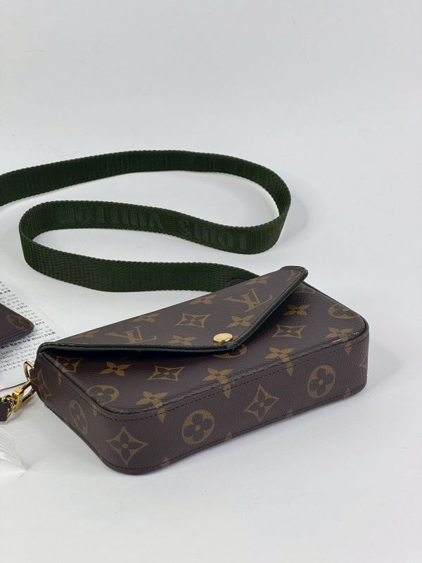 【分期0利率】LV Félicie Strap & Go 卡其綠【85成新】 