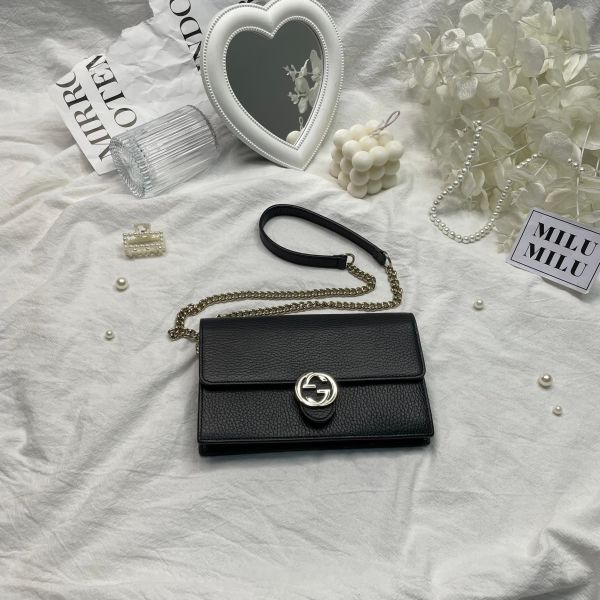 【95成新】【12期0利率】Gucci 皮革翻蓋單肩包 