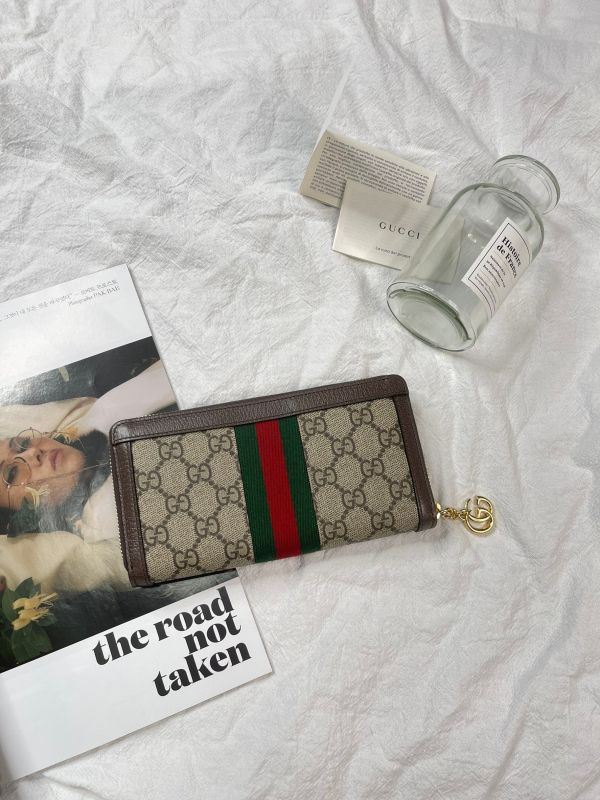 【分期0利率】GUCCI OPHIDIA GG拉鍊長夾【未使用閒置品】 
