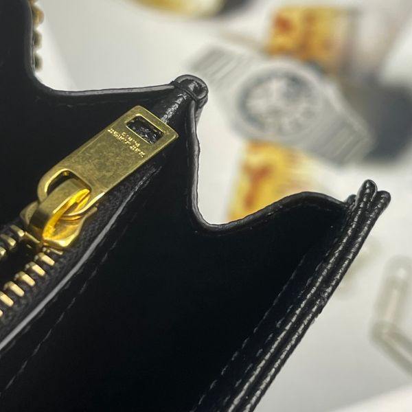 【12期0利率】YSL WOC 魚子醬鍊包 金扣22.5CM【英國購證】【99成新】 