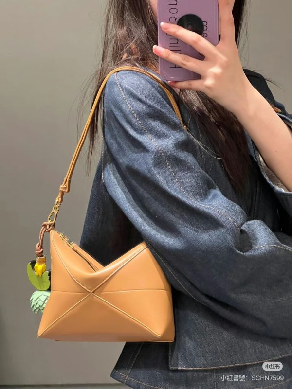 【分期0利率】LOEWE PUZZLE FOLD POUCH 沙色【9成新】 