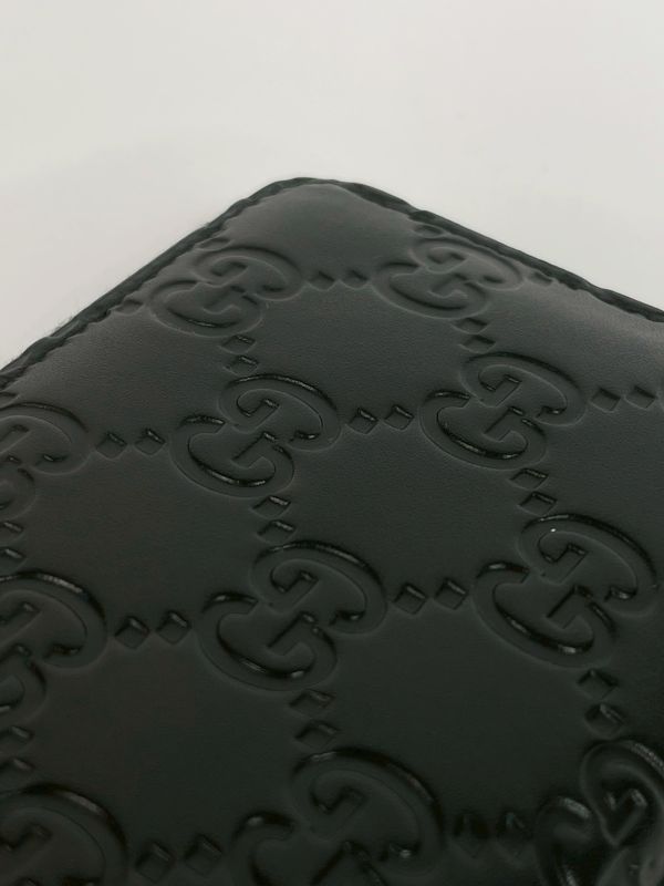 【95成新】GUCCI GG壓紋拉鍊零錢卡包 