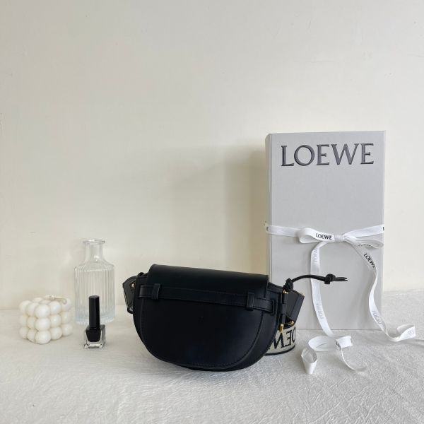 【12期0利率】LOEWE MINI GATE 雙層包 黑【9成新】 