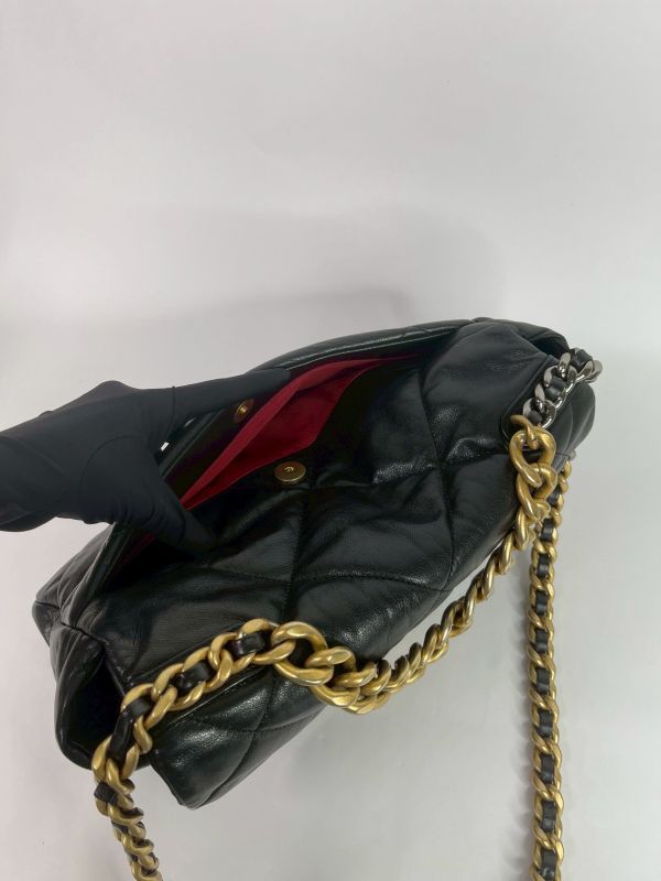 【9成新】CHANEL 19大型口蓋包 