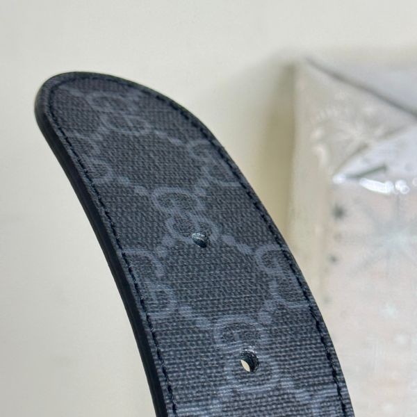 【12期0利率】GUCCI  Signature皮革皮帶 90CM【95成新】 