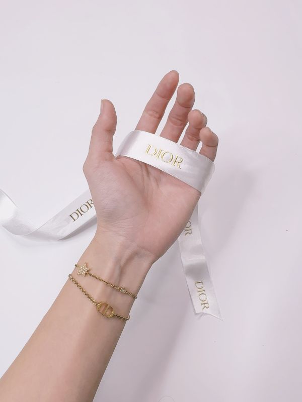 【95成新】DIOR Petit CD 雙鏈手鍊 