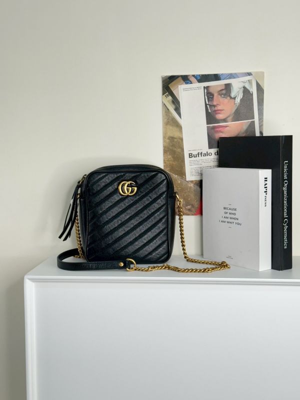 【分期0利率】GUCCI GGMarmont 雙層斜背包【9成新】 